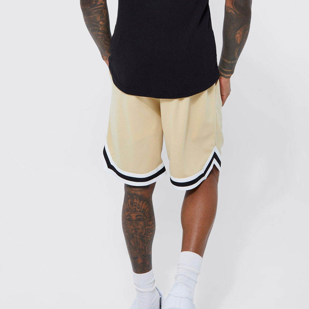 National Apparels High Quality Custom Made Basketball Shorts For Mens Cropped Fit Polyester Plain Sublimation Shorts For Mens